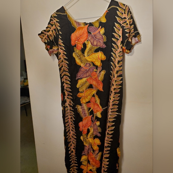 Printed Vintage '80s Midi Dress - Picture 1 of 2